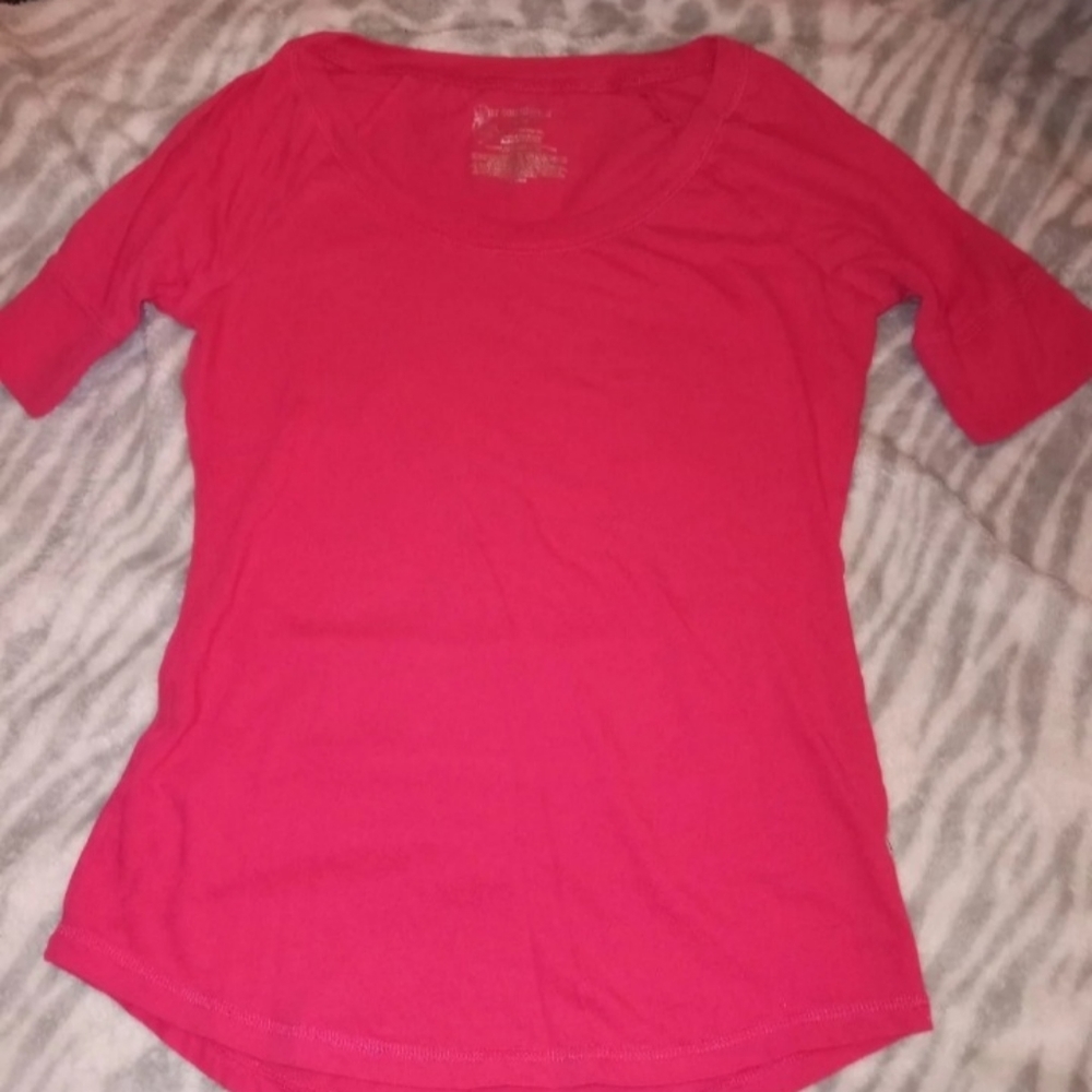 Hot Pink 3/4 Sleeve Tee